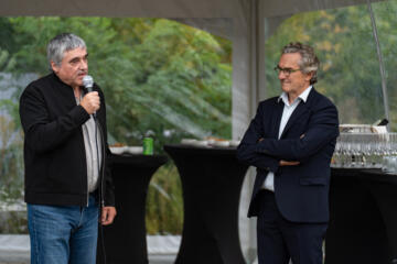 Lanceringsevent De Stip Frank Van Goethem algemeen directeur sogent en Peter Garré managing director Bopro