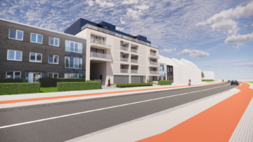 Toekomstbeeld: zicht vanaf de Evergemsesteenweg